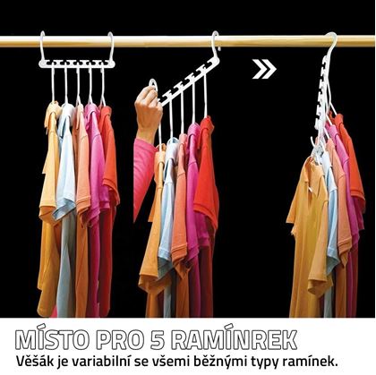 Úsporný věšák na ramínka 8 kusů Wonder Hanger 