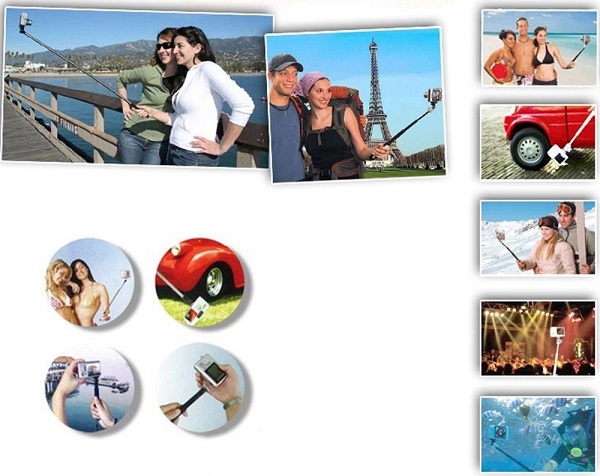 Selfie držák na mobil Bluetooth Photographic Rod - modrý
