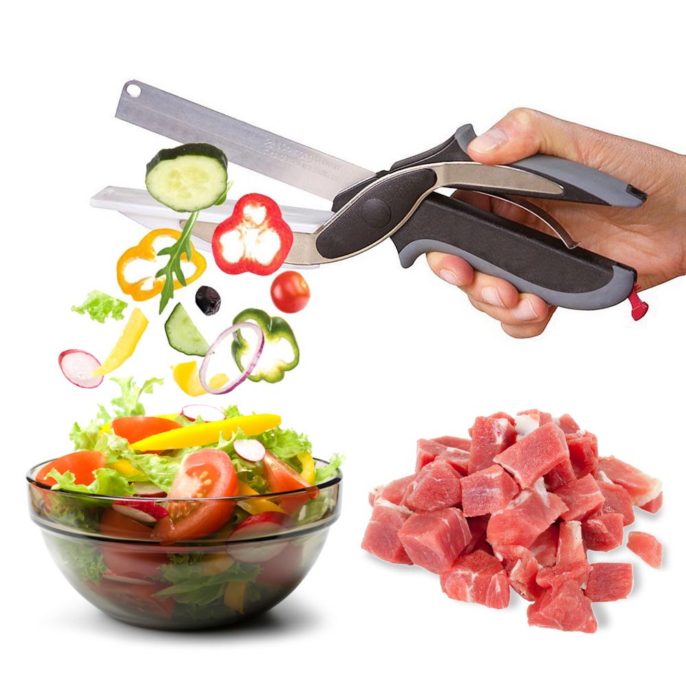Kuchyňské nůžky s nožem a prkénkem Clever Cutter 