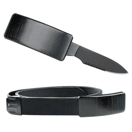 Opasek se zabudovaným nožem v přezce Belt Knife Master