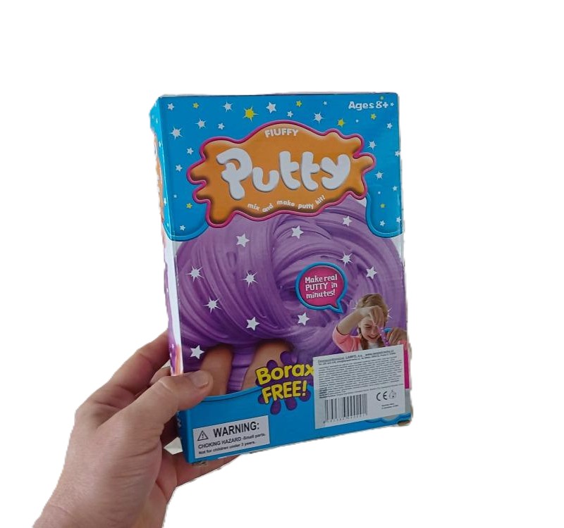 Výrobník slizu Fluffy Putty - modré balení