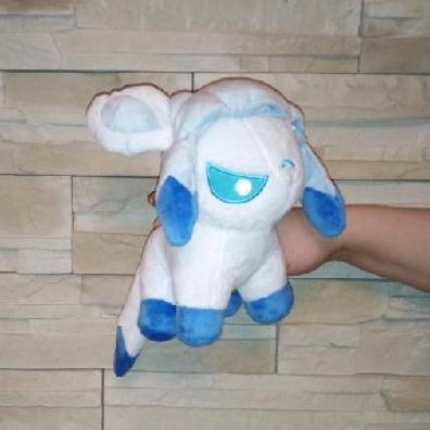 Plyšová hračka pokémon Glaceon - bílý/modrý