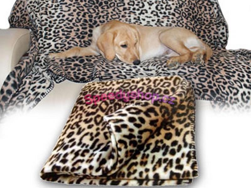 Hřejivá deka pro psa Pets at Play - hnědá se vzory