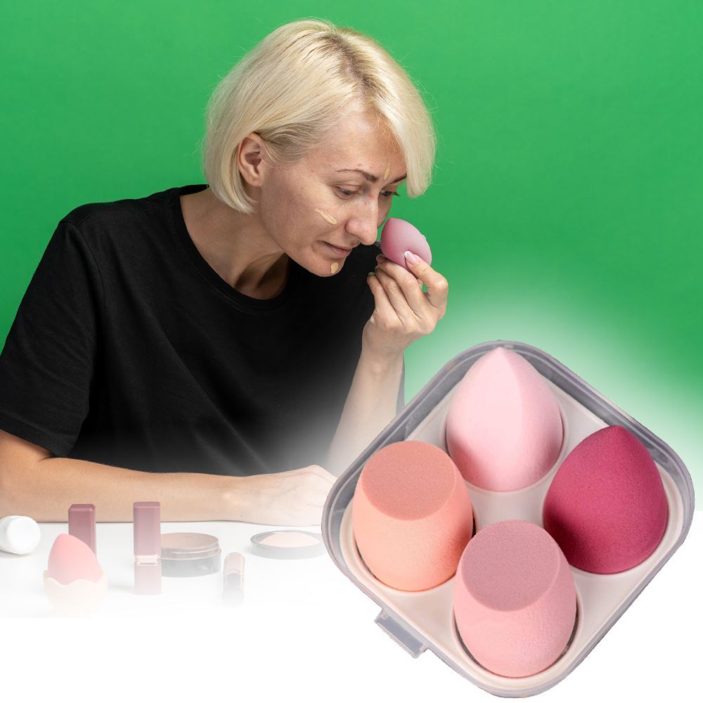 Houbičky na nanášení make-upu 4 ks