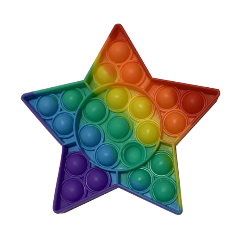 Pop it Antistresová hračka - hvězda duha 