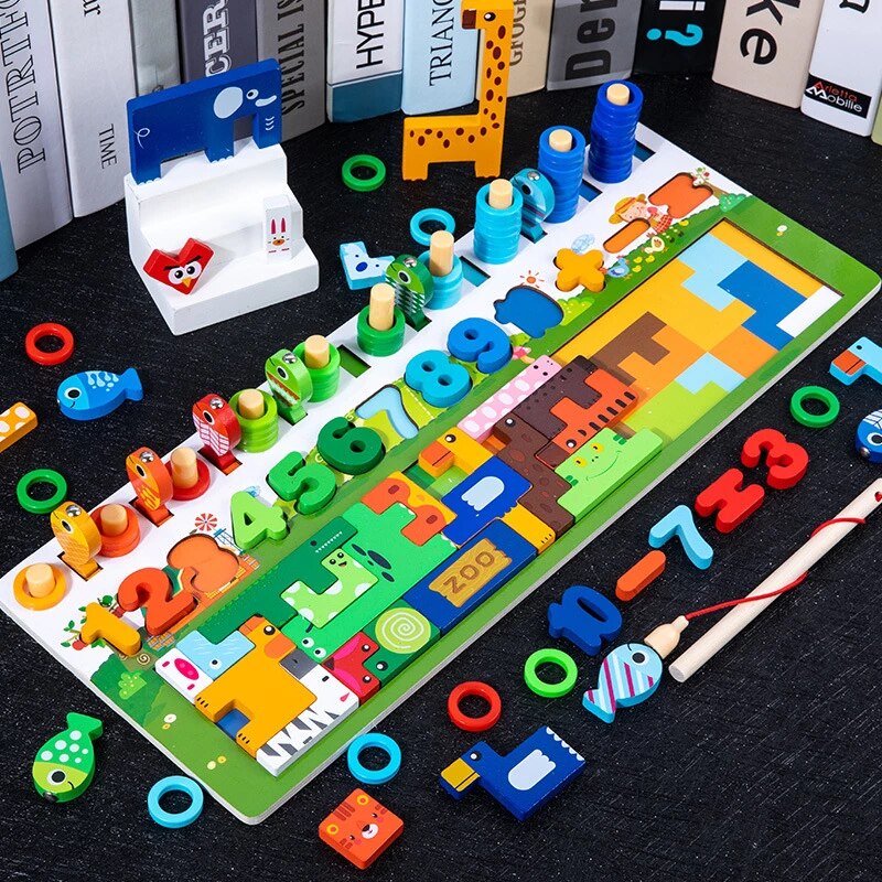 Vzdělávací dřevěná deska Puzzle