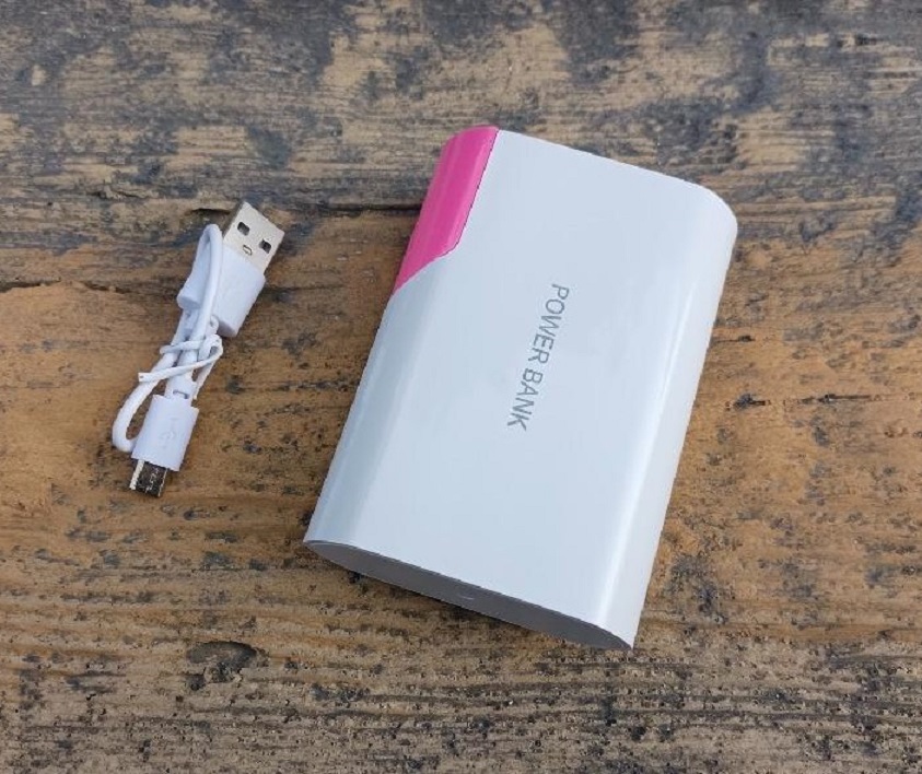 Záložní baterie Power Bank 12000mAh - bílá/růžová