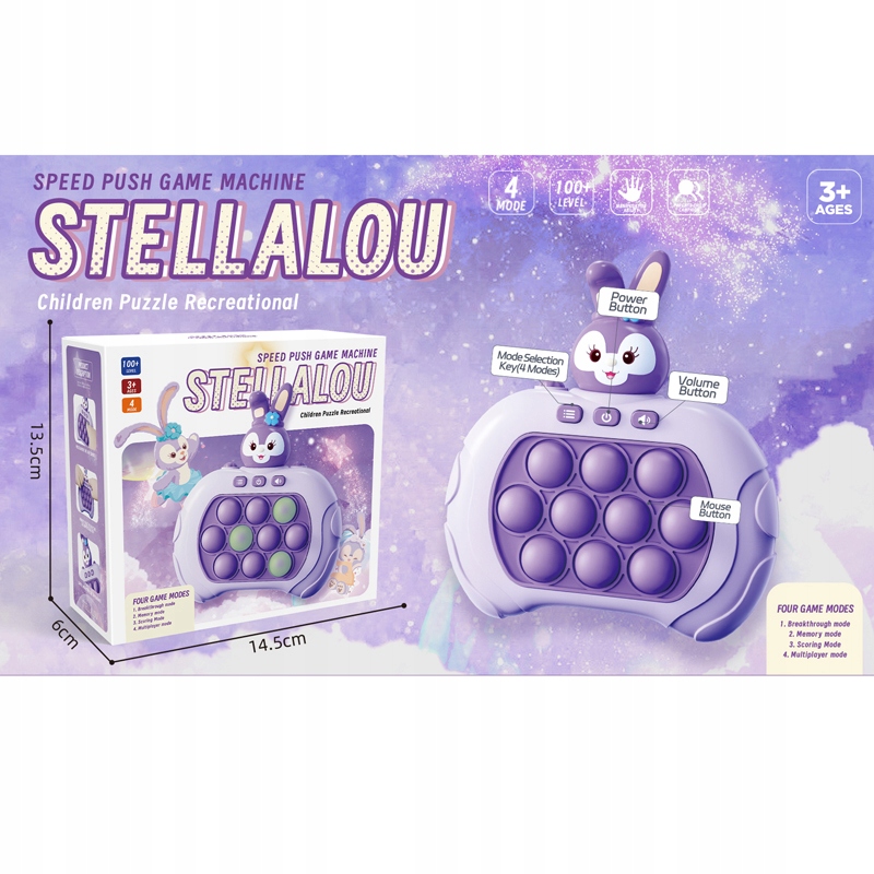 Elektronická hra Pop It Stellalou zajíček