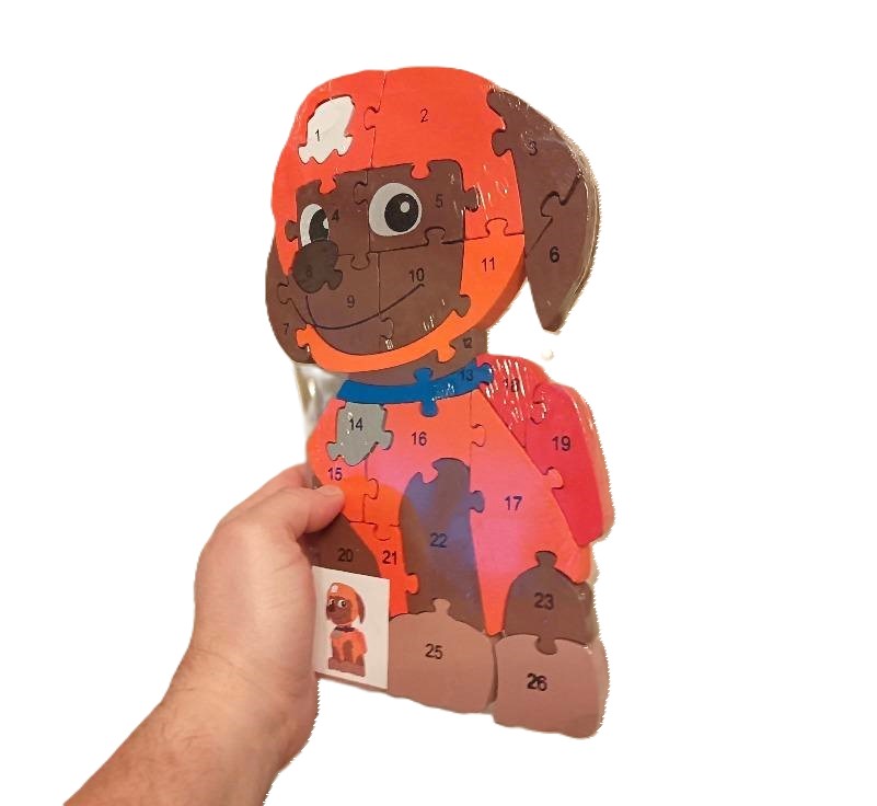 Vzdělávací dřevěné Puzzle Tlapková patrola - Zuma