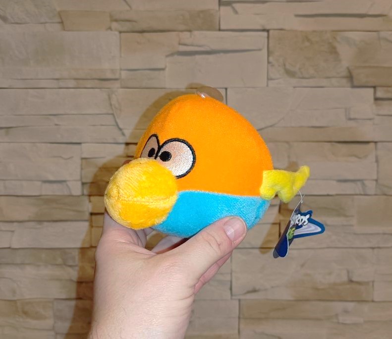 Plyšová hračka Angry Birds Space - oranžový/modrý