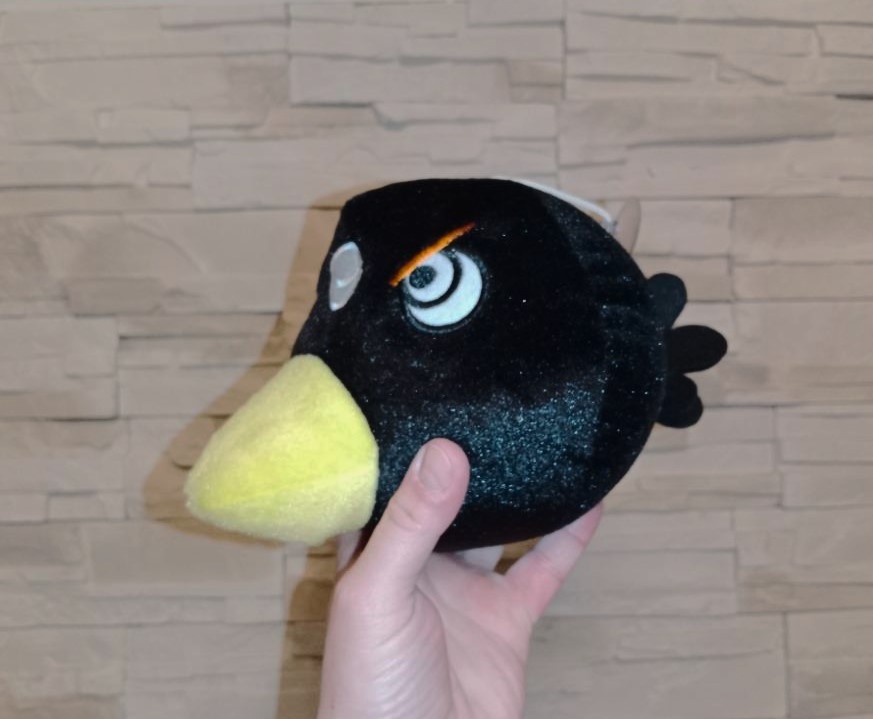 Plyšová hračka Angry Birds 15cm - černý VÝPRODEJ