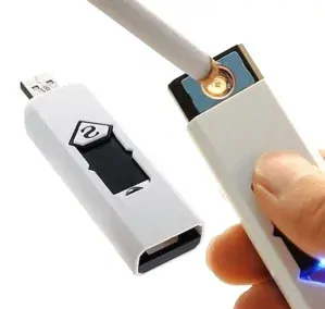 Elektronický USB zapalovač - bílý