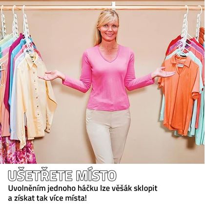 Úsporný věšák na ramínka 8 kusů Wonder Hanger 