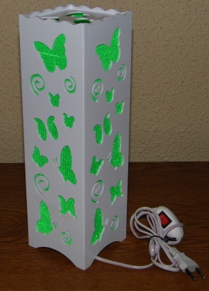 Stolní dekorační LED lampa - zelený motýl VÝPRODEJ