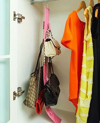 Závěsný organizér Bags Jewelry Scarves - růžový