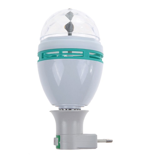Rotační disko LED žárovka s adaptérem