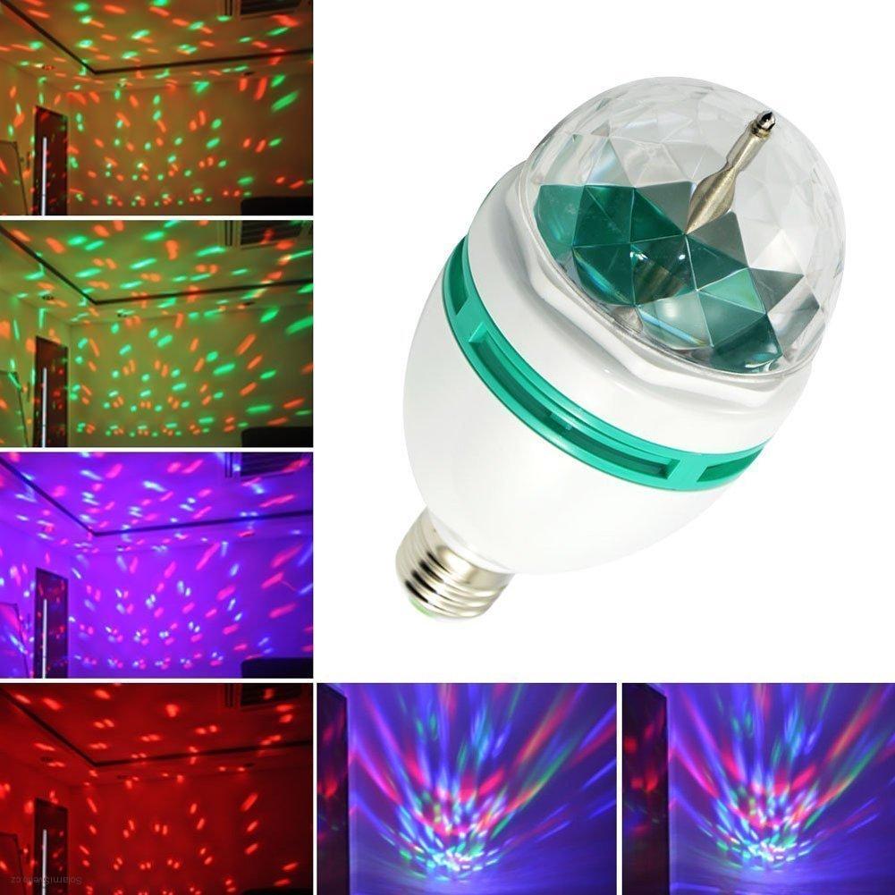 Rotační disko LED žárovka bez adaptéru