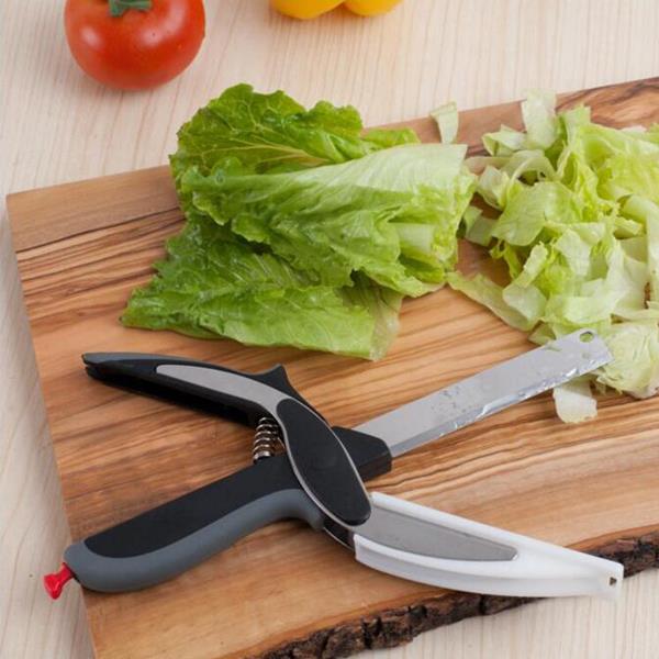 Kuchyňské nůžky s nožem a prkénkem Clever Cutter 
