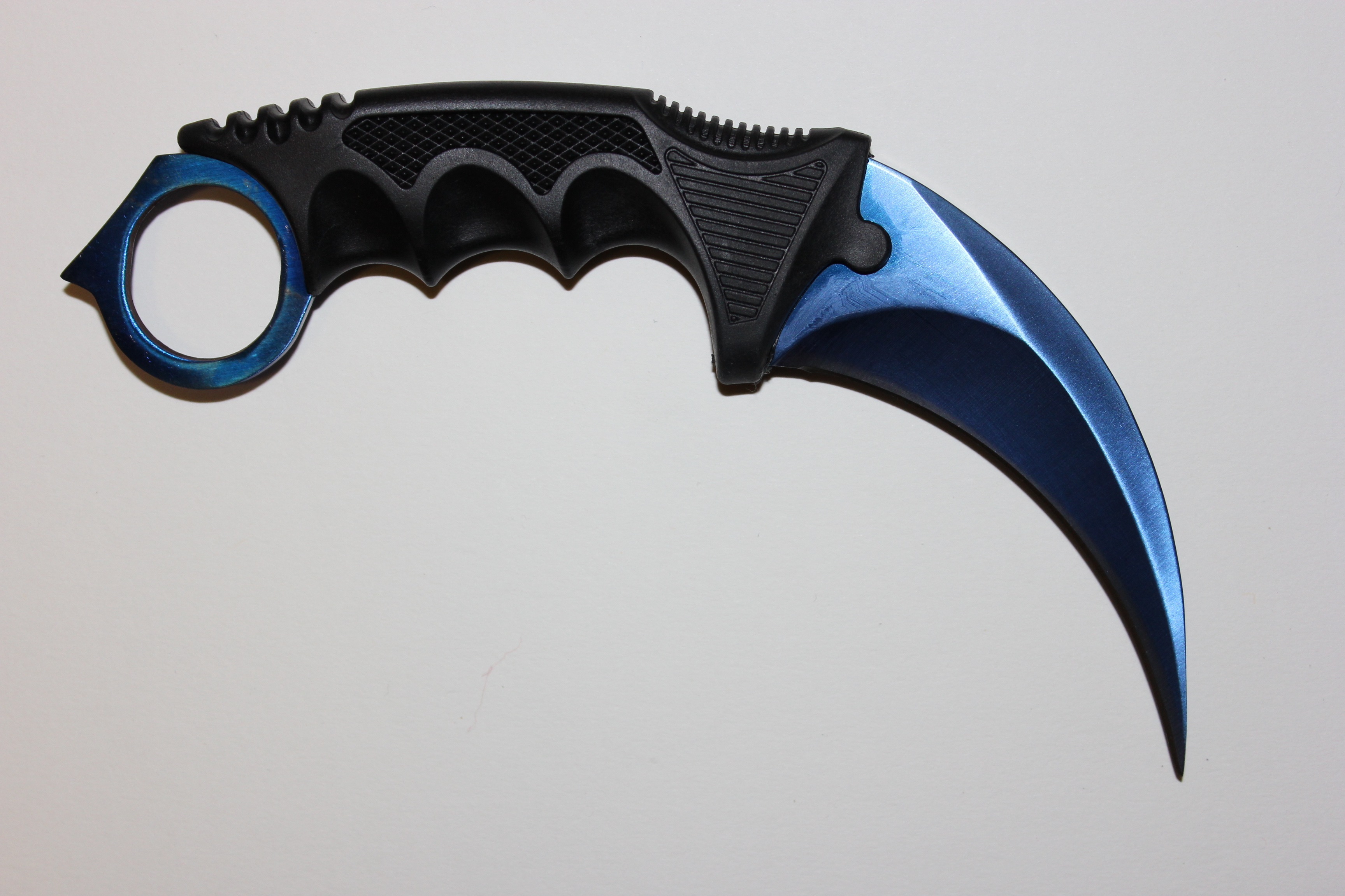 Nůž karambit s pouzdrem - modrý 