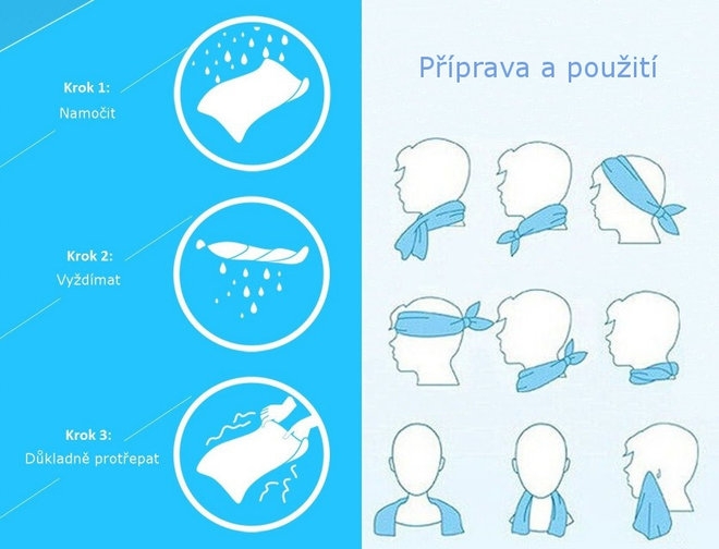 Chladící ručník - šedý