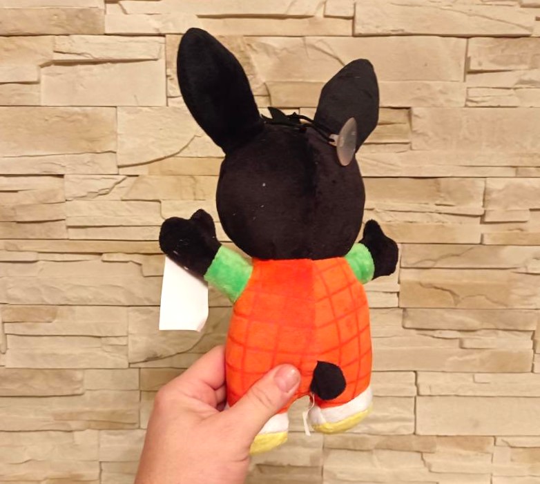 Plyšová hračka králíček Bing 28 cm - oranžový plyšový obleček