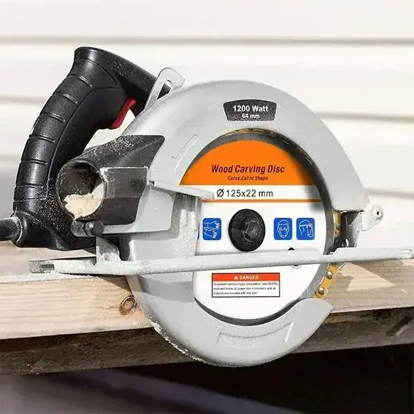 Řezný kotouč na dřevo do úhlové brusky 125x22 mm - stříbrný
