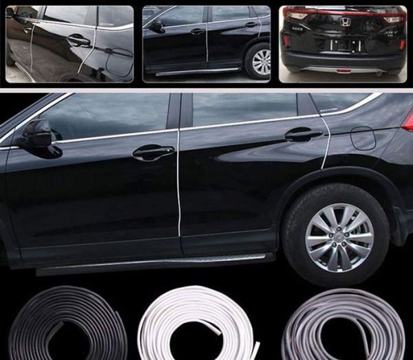 Ochranné lišty na auto 5 m - bílé