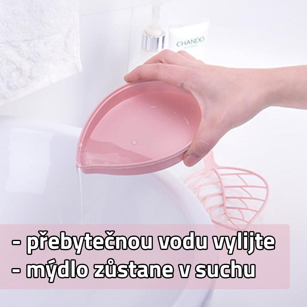 Odkapávač ve tvaru listu - růžový
