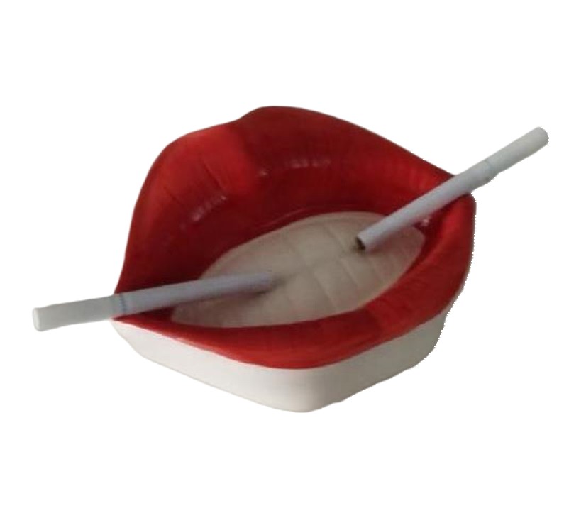 Keramický popelník - model dámské rty