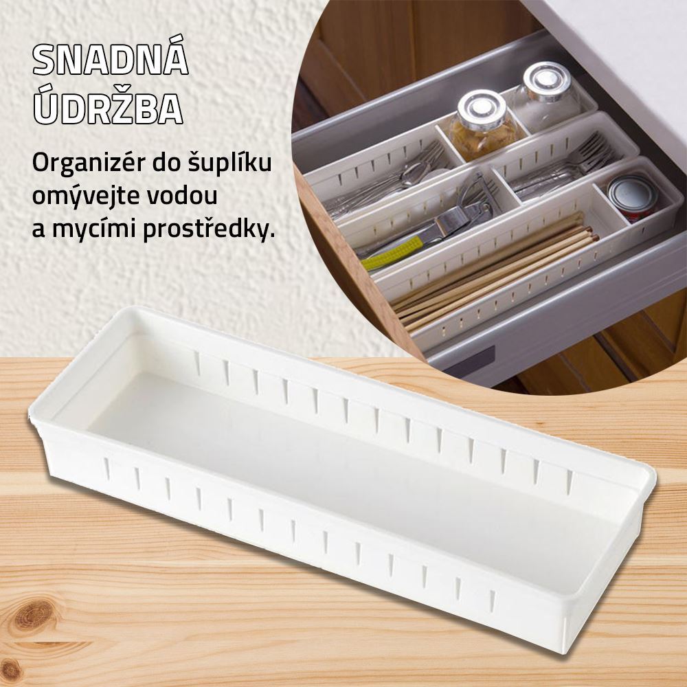 4L 7464 Organizér do šuplíku - bílý
