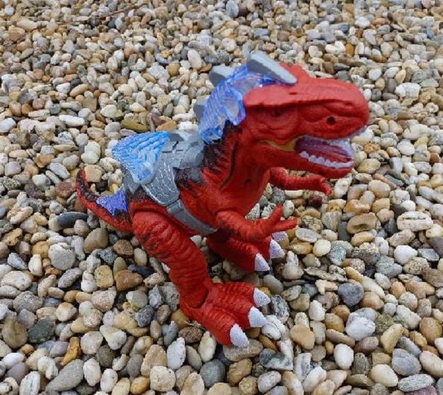 Chodící dinosaurus T-Rex s efekty cihlový - skladem poslední 1 kus!
