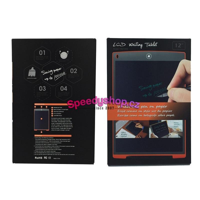 LCD tabulka na vzkazy 12" - zelená/černá