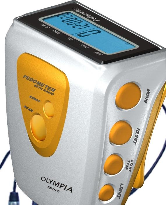Krokoměr s rádiem Olympia JS-300