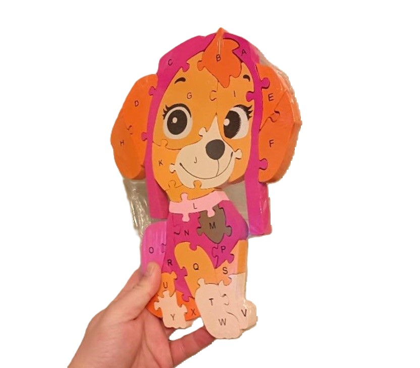 Vzdělávací dřevěné Puzzle Tlapková patrola - Skye