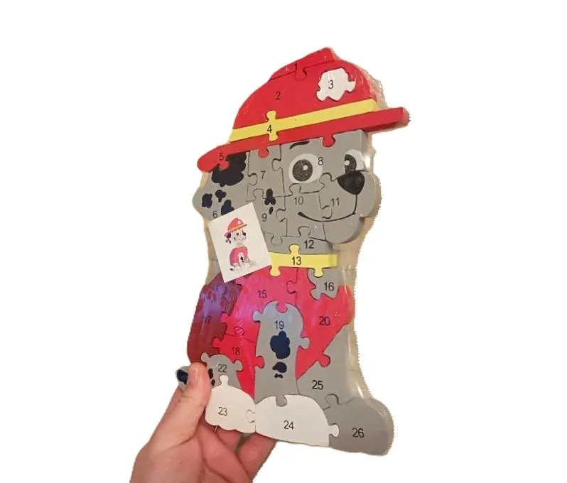 Vzdělávací dřevěné Puzzle Tlapková patrola - Marshall