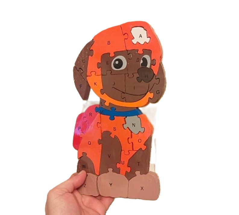 Vzdělávací dřevěné Puzzle Tlapková patrola - Zuma