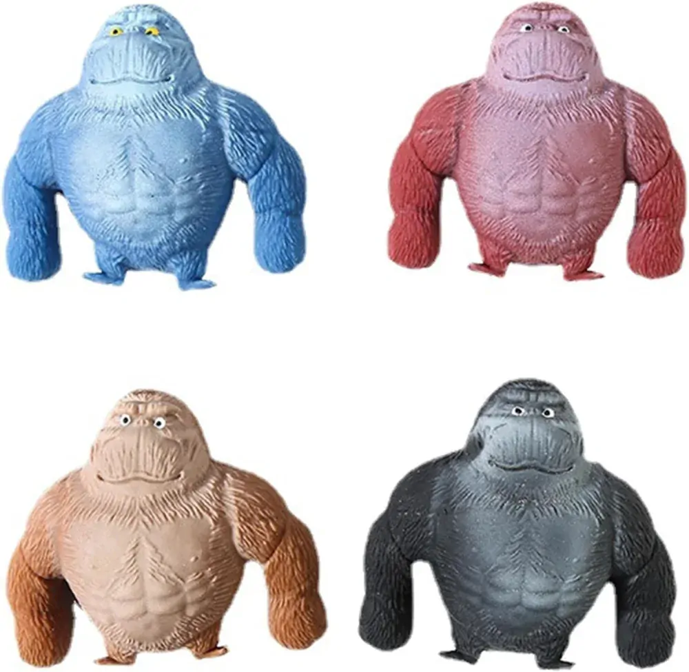 Antistresová zábavná natahovací opice Gorila Squishy Velká - více barev na výběr