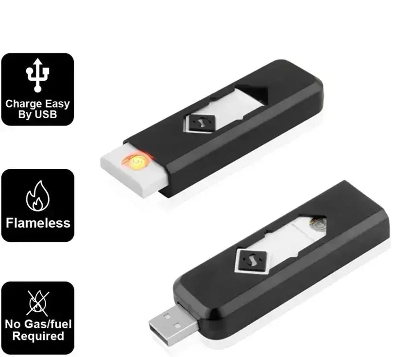 Elektronický USB zapalovač - černý