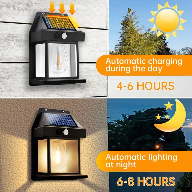 Solární nástěnná LED lampa se senzorem 888