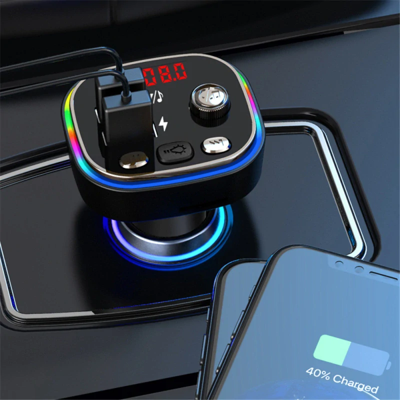 FM Transmitér do auta C20 Ambient - USB, Bluetooth, MP3