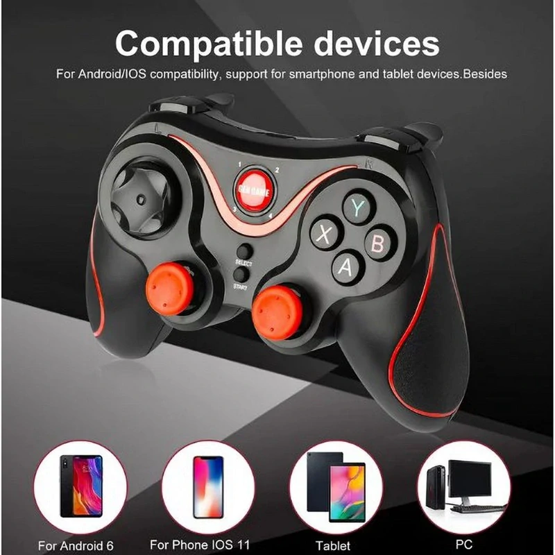 Bezdrátový ovládač s držákem pro telefon Gamepad C8S Android iOS