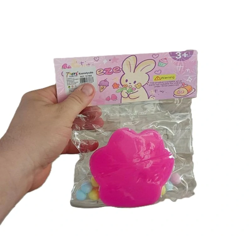 Relaxační silikonová tlapka Squeezy - růžová/multikolor
