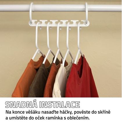 Úsporný věšák na ramínka 8 kusů Wonder Hanger 