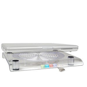 Chladící LED stojan pod notebook s ventilátorem 