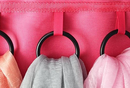 Závěsný organizér Bags Jewelry Scarves - růžový