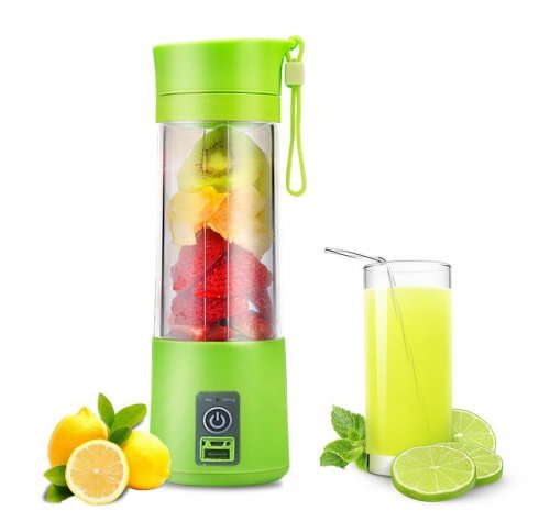 Přenosný USB Smoothie Juicer mixér HM 03 - zelený