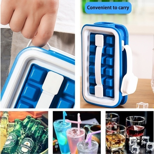 Výrobník ledu a přenosná láhev na vodu Ice Cube Tray