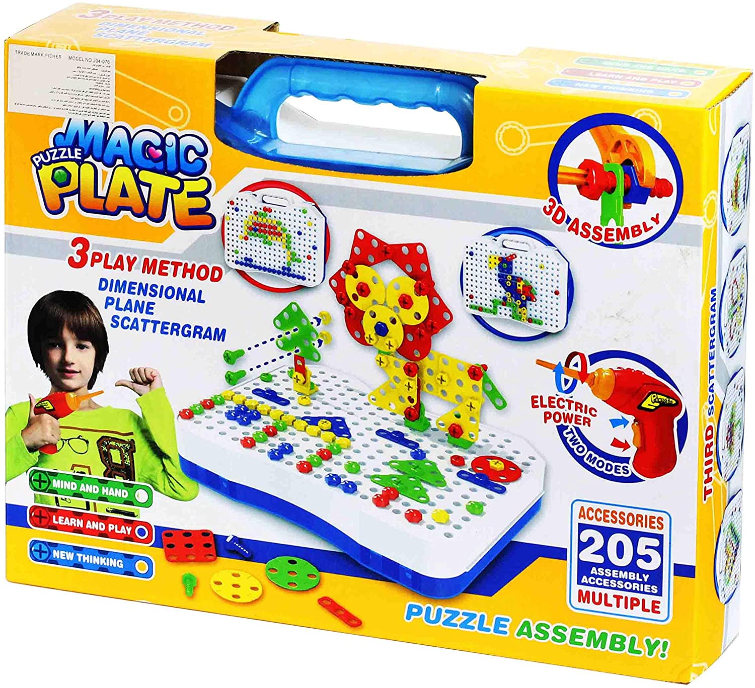 Šroubovací stavebnice Magic Puzzle Plate 205 dílů