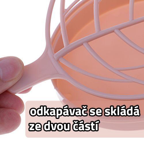Odkapávač ve tvaru listu - růžový