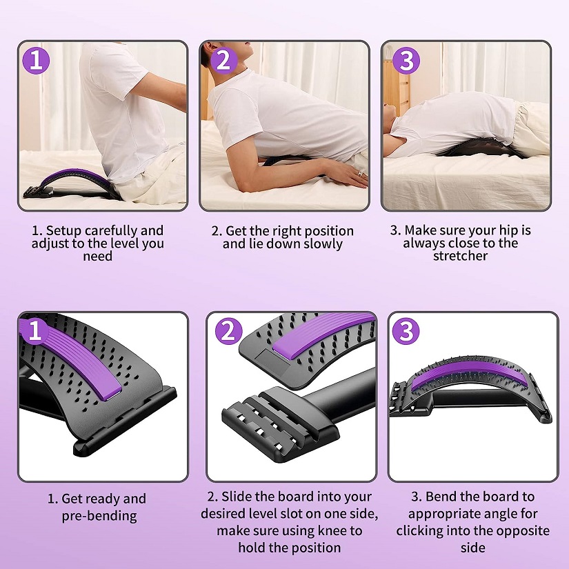 Opěrka pro masáž a protažení zad - Magic Back Support SMO-2972 